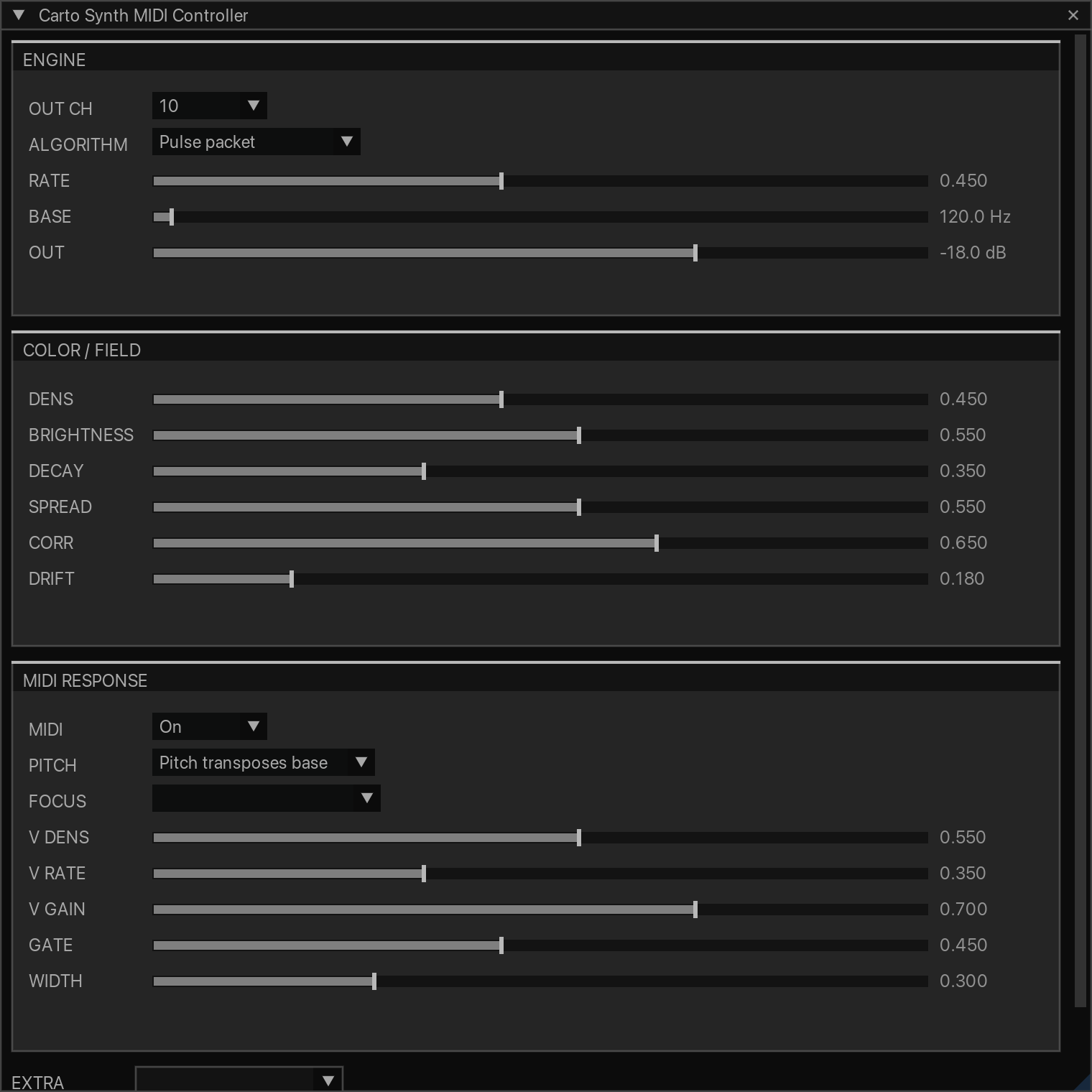 Carto Synth MIDI Controller