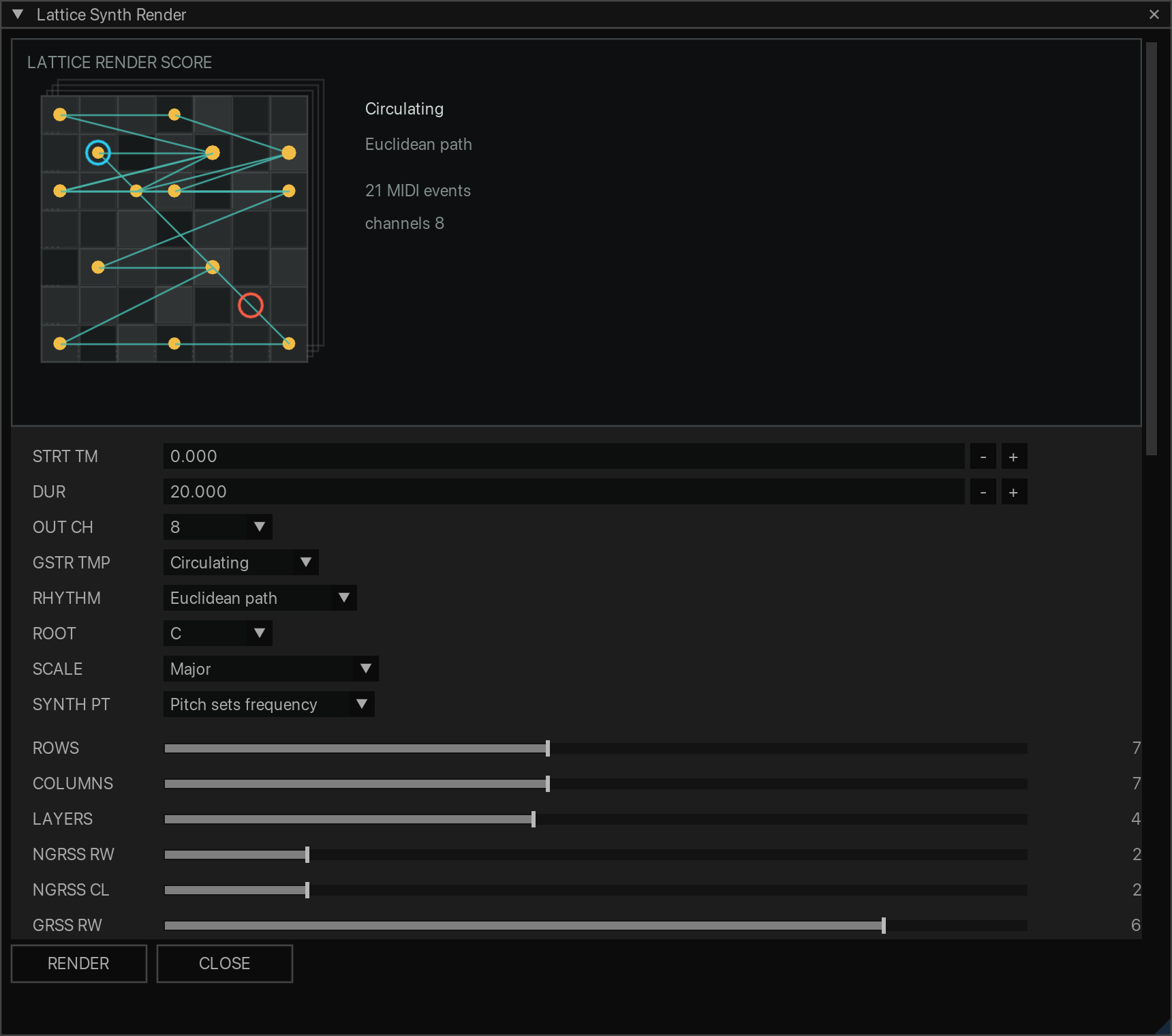 Lattice Synth Render